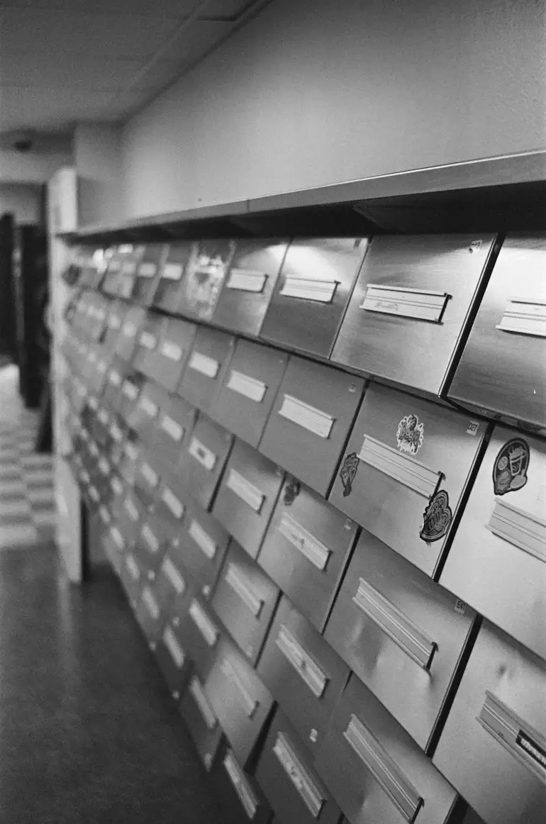 A letterbox and a contract