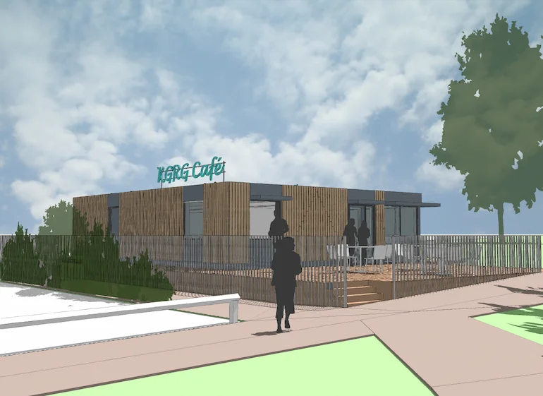 KGRG proposal Illustrative visual showing proposed café.