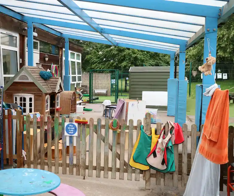 Nursery external space Photo of outdoor nursery play space